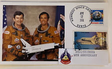1991 NASA STS-1 COLUMBIA 10th Anniversary Postcard TRIPLE STAMPED Postmarked ❤️ picture