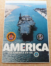 U.S.S. America CV-66  Poster, United States Ship, 1981, 21.74 x 30.75 inches picture