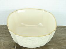 Vintage Lenox Carolina Collection Square Bowl Gold Trim Embossed Bowl picture