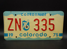 1975 1976 HINSDALE COUNTY Colorado BICENTENNIAL License Plate # ZN - 335 picture