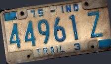 Vintage 1975 INDIANA License Plate - Crafting Birthday MANCAVE slf picture