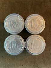 4 Vintage Aluminium Collapsible Travel Cups with Sailboats Lids Made USA picture
