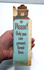 Vintage 1960's Smokey The Bear Prevent Forest Fires School Days Ruler Bookmark picture