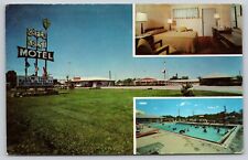 Postcard MO Kansas City Green Crest Motel Room And Pool Scene UNP A26 picture