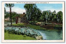 c1940s Old Mill At De Leon Springs Near De Land Florida FL Unposted Postcard picture