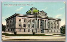 Postcard Indiana IN c.1910's Miami County Court House Peru Y6 picture