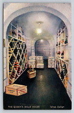 Raphael Tuck Oilette Antique PC #4500 Interior Queen's Dolls' House Wine Cellar picture