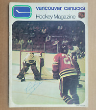 Punch Imlach Signed Vancouver Canucks Buffalo Sabres Program NHL October 27 1970 picture