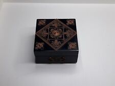 Beautiful Vintage Wooden Black Handmade Ukraine Box Rarity Rare Original Old  picture
