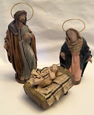 Vtg Puig Barcelona Spain Nativity Figurines Set of 3 - Baby Jesus, Mary, Joseph picture