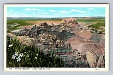 Bad Lands SD-South Dakota, Dante's Delight, Bad Lands, Antique Vintage Postcard picture