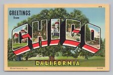 Postcard Large Letter Greetings from Chico California picture