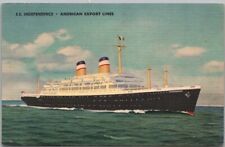 c1940s AMERICAN EXPORT LINES Steamship Postcard 