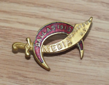 1913 Dallas Robbins Co. Attleboro Media Watertown NY Collectible Shriners Pin picture