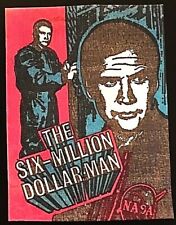 1975 Monty Gum Six Million Dollar Man Empty Wax Pack Wrapper..NM/MT.. picture