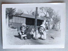 Girls Weird Strange Unusual Double Jointed Trick ~ Vintage 1950's Snapshot PHOTO picture