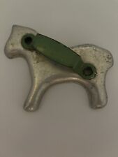 Vtg aluminum cookie cutter donkey/horse green handle 4x3” picture
