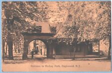 VTG 1913 Postcard Entrance to Mackay Park, Englewood, NJ, Pub Robert Livingston picture