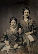 Antique Photo... Victorian Era Studio Photo Sisters ... Photo Print  5x7 picture