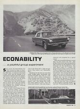 1964 Dodge Dart GT Convertible 273 V8 Vintage Magazine Gas Mileage Article Ad 64 picture