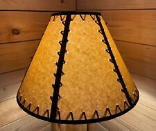 Rustic Double Laced Oiled Kraft Lamp Shade - 16