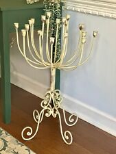 Large Vintage French Candelabra Antique White picture