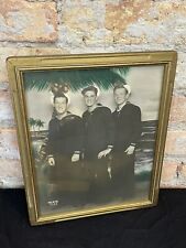 Vintage WW2 Photo Sailors 1940’s Palm Beach Florida Hand Colored Tinted USN Navy picture