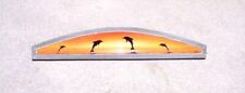 Dolphin sunset Over the Door plaque beach art Nautical painting decor porpoise picture