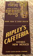 1950s-60s Ripley’s Cafeteria Matchbook Cover Hobbs New Mexico Restaurant  picture