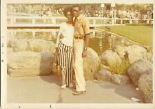 FOUND PHOTOGRAPH Color 1960's COUPLE Original Snapshot MAN WOMAN 25 64 O picture
