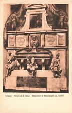 Vintage Postcard Firenze Templo Di S. Croce Monumneto Di Michelangeolo G. Vasari picture