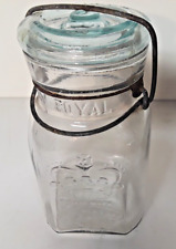 Antique Royal Crown A.G. Smalley &Co Boston & N.Y. PATENTED APRIL 1896 Fruit Jar picture