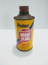 Vintage Prestone Heavy Duty Brake Fluid Tin Can Automotive Gas Oil Empty  picture