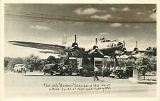 RPPC Postcard Oregon Portland Bomber automobiles airplane 23-9285 picture