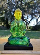 Mid Century Green Lucite Citrine Buddha Dorothy Thorpe Style Meditation Room MCM picture