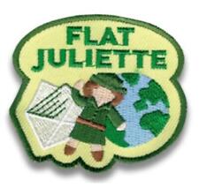 Girl FLAT JULIETTE Stanley Fun Patches Crest SCOUTS GUIDE Mail Vacation Postcard picture