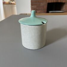 Poole Pottery Twin-tone ice green/seagull preserve pot/sugar bowl picture