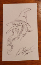 Autograph Dan Frazier original WIZARD sketch 3x5 card w/coa  MAGIC THE GATHERING picture