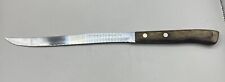 Vintage Flint Stainless Vanadium USA Serrated Meat Carving Knife 13.5” 30 picture