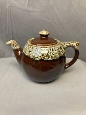 Brown Ceramic Glossy Classic Modern Teapot With Handle And Lid Vintage picture