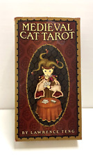 Medieval Cat Tarot Cards Fortune Teller Psychic Medium Magic In Wooden Card Box picture