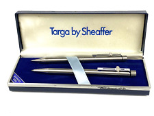 Vintage Targa By Sheaffer Pen And Pencil White Dot Set In Box. Brown and Root. picture
