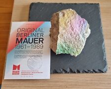 Original Very Large 10 cm Piece of the BERLIN WALL on Slate Display + Certificat picture