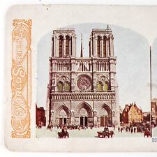 Notre Dame Cathedral Paris Stereoview c1905 French Street Horse France Kawin E59 picture