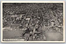 Nyack on Hudson New York~Aerial View Overlooking City~1930s B&W Postcard picture