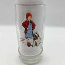 6” Tall Little Orphan Annie & Sandy 16 Oz. Drinking Glass 1982 ~ A307 picture