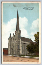 Plymouth PA Pennsylvania Postcard First Methodist Episcopal Church c1921 picture