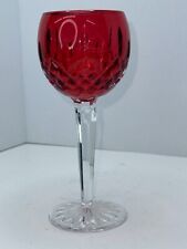 Excellent Waterford Lismore Crystal Red Crimson Hock Wine Glass 7 3/8” Tall picture