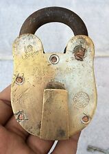 Vintage Old Vulcan & Co Bright Handcrafted 10 Levers Solid Brass Padlock PD99 picture
