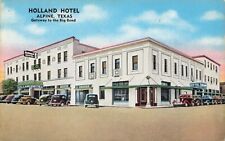 Postcard Holland Hotel Gateway to the Big Bend Alpine Texas TX Linen picture